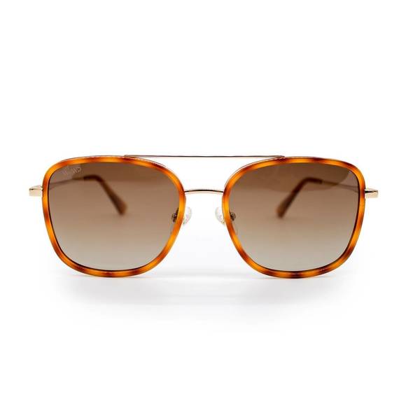NEW WMP EYEWEAR women's gia square frame sunglasses in beige - Picture 1 of 4